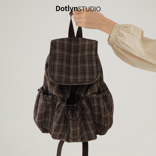 Dotlyn学院风格 大容量学生上课通勤背包 子撞色百搭双肩包25年新款