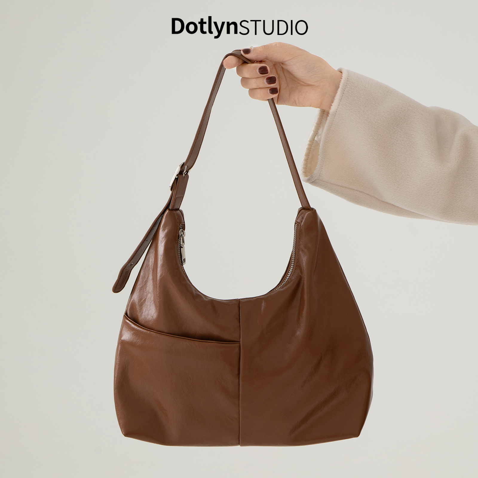 Dotlyn秋冬新款大容量软皮托特包