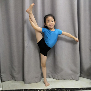 儿童短袖短裤体操舞蹈服日常训练练功套装男孩舞衣五分裤分体舞衣