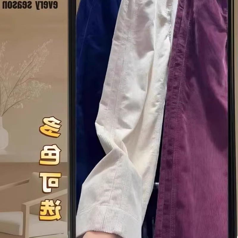 紫色欧货阔腿裤女秋冬新款大尺码梨形身材小个子宽松显瘦直筒休闲