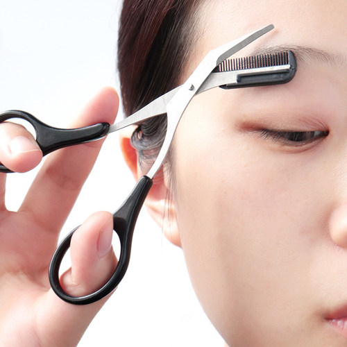 眉剪带眉梳修眉刀眉毛剪刀小号美容剪修剪器新手适用化妆美妆工具