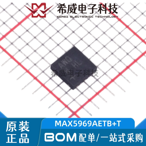 原装正品MAX5969AETB+T 丝印AWO TDFN-10 以太网供电(PoE)控制器