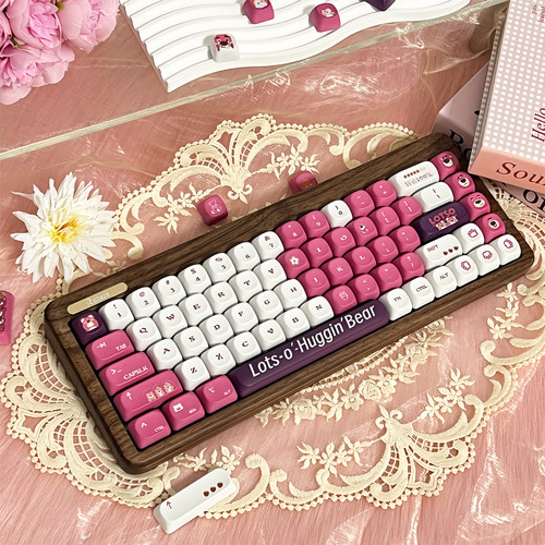 嗨前沿草莓熊可爱少女PBT键帽