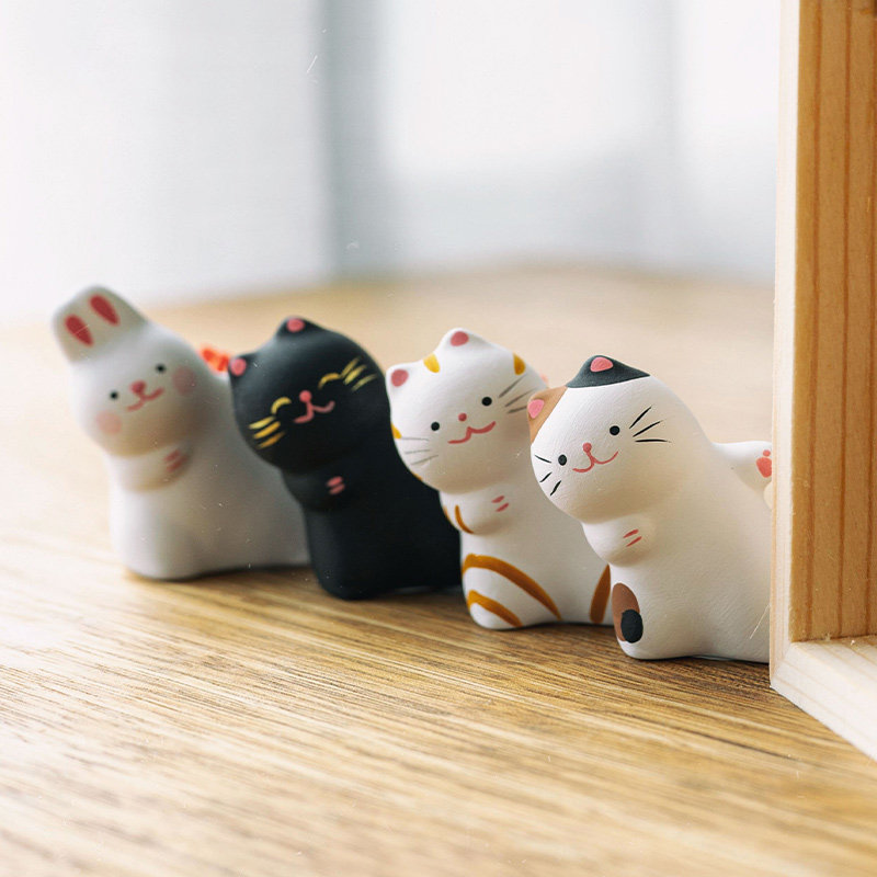 西米集市日本进口龙虎作生肖动物摆件日式手工陶桌面车载猫兔可爱,家居饰品,装饰摆件,淘宝优惠券,粉丝福利购,淘宝优惠卷