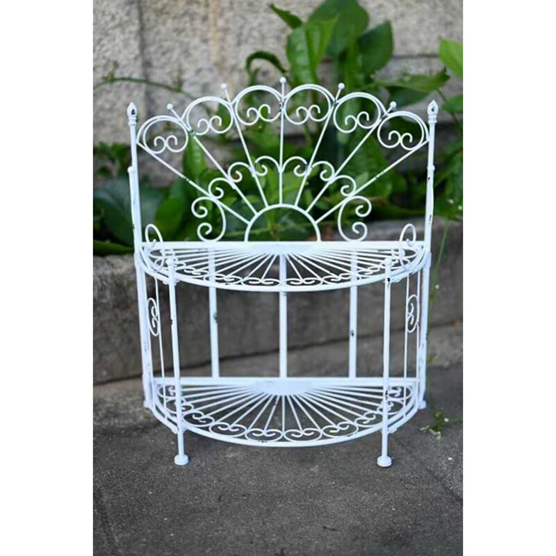 包邮促销 法式半圆两层花架 别墅庭院花园阳台特色装饰花架展示架