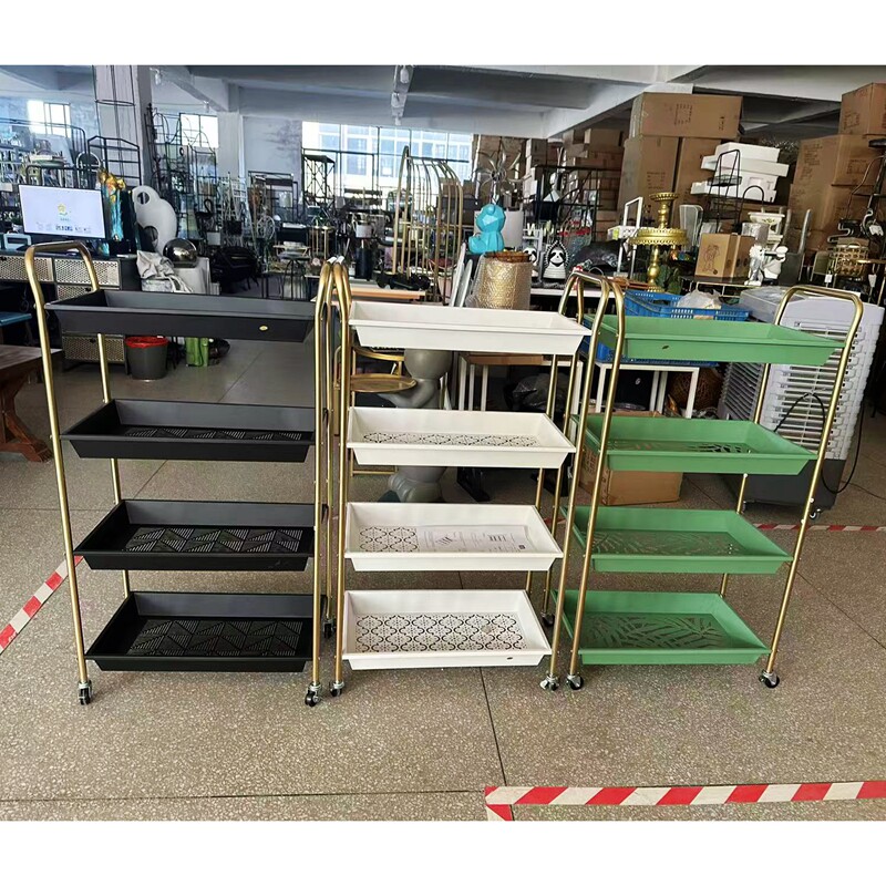 包邮简约现代风格铁艺四层推车架