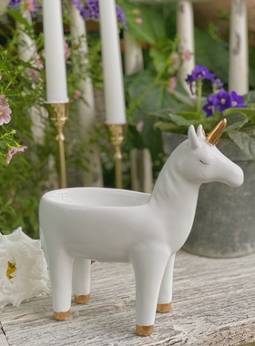 美式乡村风格陶瓷独角兽