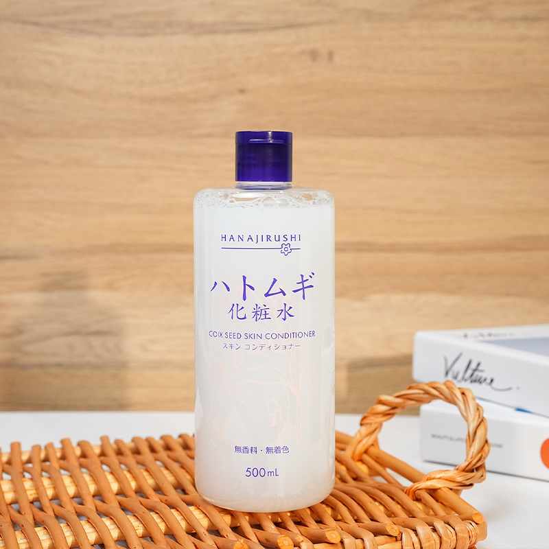 日本花印薏仁水500ml保湿湿敷温和清爽不油腻薏米柔爽肤化妆正品