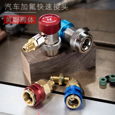 纯铜阀体德奥汽车空调加氟转接头