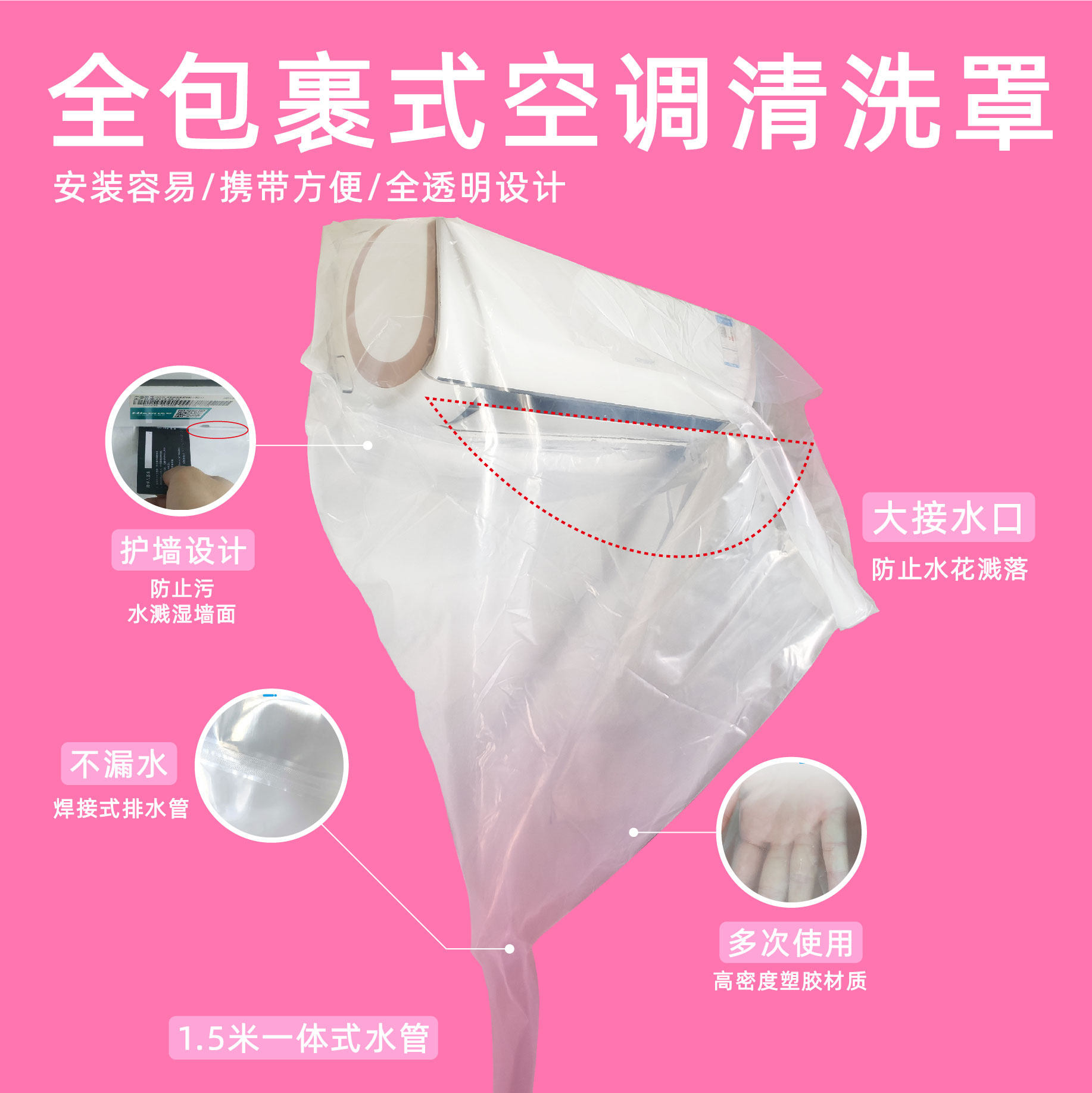 接水罩清洗罩进生可重复使用图片