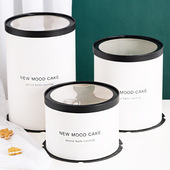 圆形生日蛋糕盒子四6寸8寸10寸12寸单双层加高加大定制礼物包装 盒