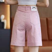 短裤女夏季2025新款纯棉牛仔直筒五分裤薄款宽松休闲5分阔腿裤子