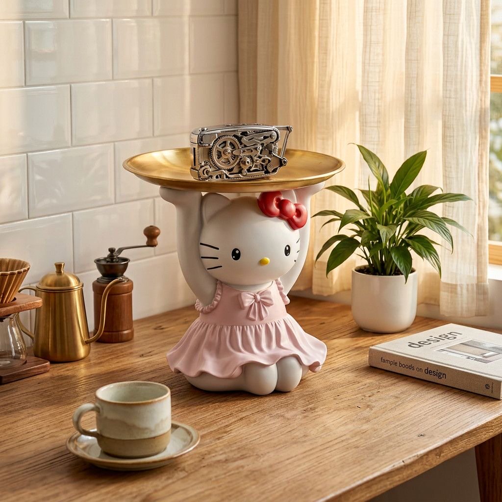 HelloKitty 进门玄关托盘摆件入户鞋柜钥匙收纳客厅家居房间软装