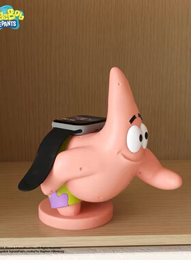 派大星创意苹果手表充电支架适用于iwatch充电座s9s10树脂摆件