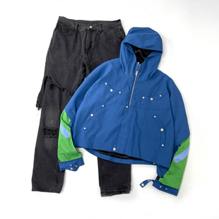 PARKA夹克冲锋外套 KIKO22SS克莱因蓝解构宽松多穿法短款 现货