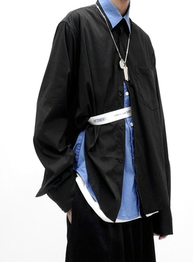 【现货】重制升级！Archive先锋联名弹力织带宽松衬衫INS男女衬衣