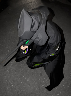 【现货】UNDER 21FW COVER联名EVA初号机大衣机能解构异形风衣潮