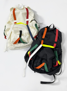 【现货】RAF08SS SIMONS ARCHIVE伞兵彩带户外双肩书包权志龙同款