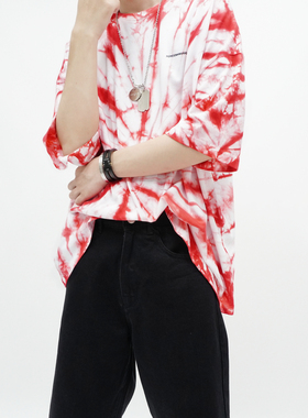 【现货】B.N升级面料PMO亚逼风GD预言扎染T恤INS潮男女宽松OS短袖