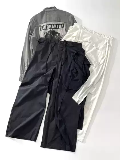 [in Stock] Raf04Ss Simons Archive Patchwork Distressed Loose Wide-Leg Straight Casual Cargo Pants