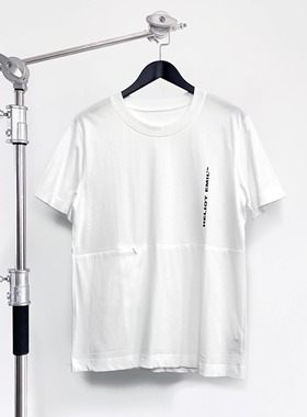 【现货】HELIOT EMIL字母印花简约机能拼接口袋解构宽松休闲短袖