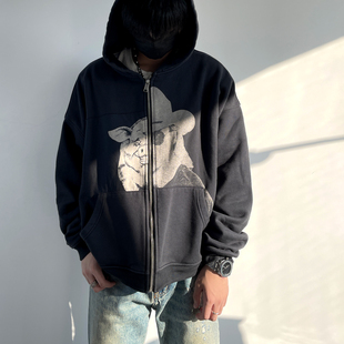 【现货】还原版ERD24S忧郁的富二代猪人Boxy美式短款宽松卫衣外套