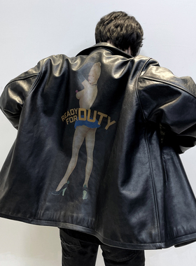 【现货】Archive梦幻孤品！YOH91AWJI舞蹈梦露夹棉OS工装皮衣外套