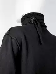 [in Stock] Raf19Fw Simons Slim Fit Knitted High Neck Tie Button Casual Sweater Base Shirt
