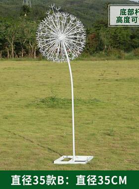 不锈钢铁艺动物雕塑定制户外花园林景观发光蝴蝶蒲公英梅花鹿摆件