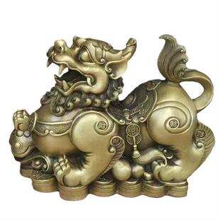 铸铜动物雕塑貔貅摆件小型室内家居金属工艺品铜貔貅雕塑厂家