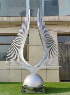 不锈钢雕塑月亮摆件广场大型金属镂空装饰房地产假山铁艺景观水景