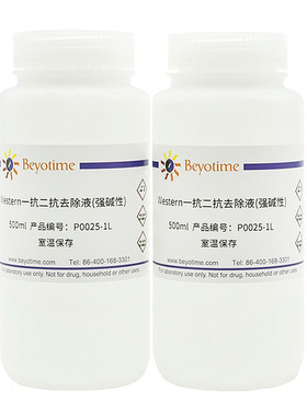 碧云天 P0025 Western一抗二抗去除液(强碱性)
