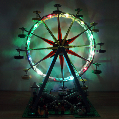 乐高灯饰街景摩天轮送充电宝