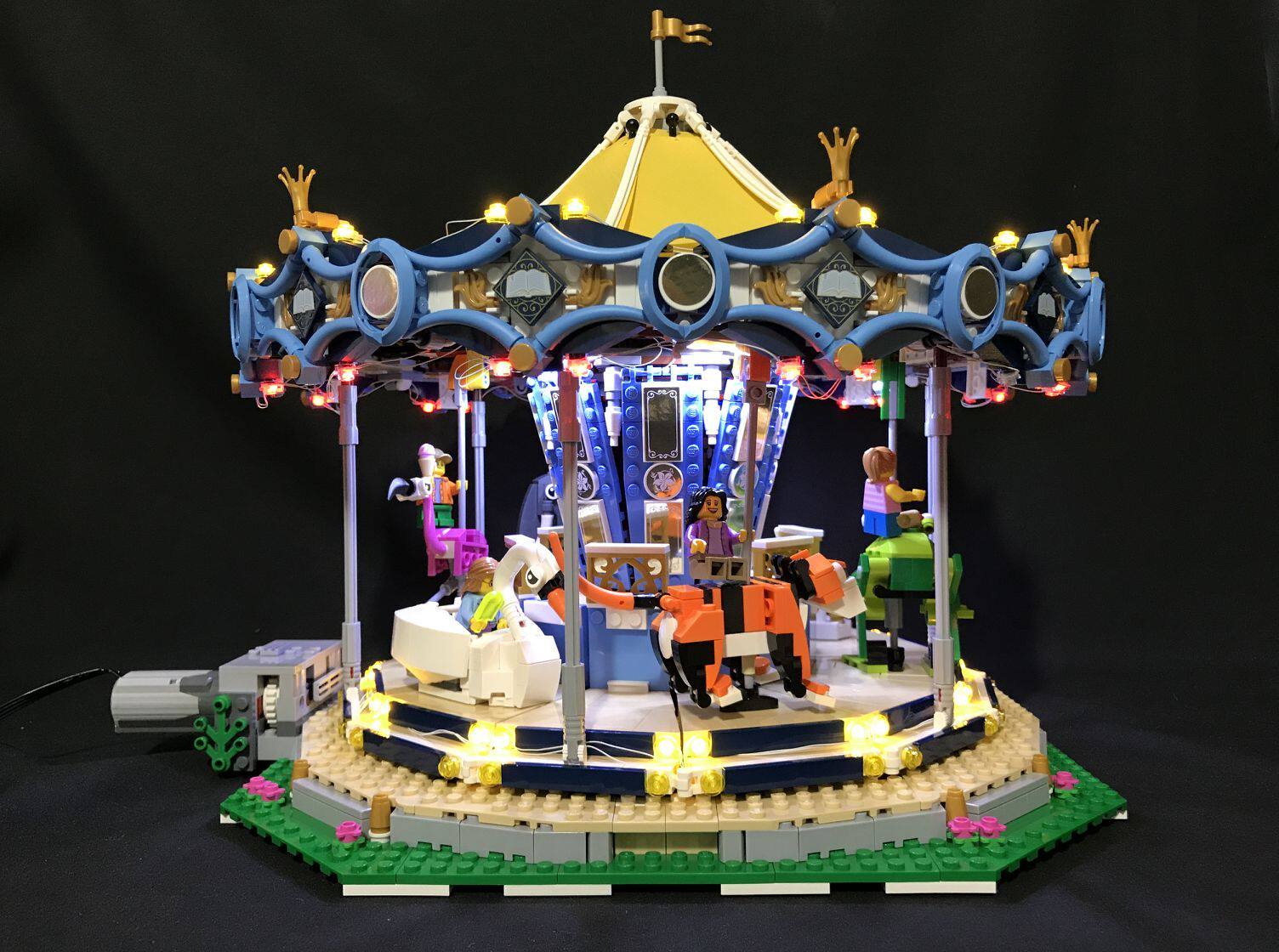 lego乐高10257 led 旋转木马积木灯 帐篷 积木砖家