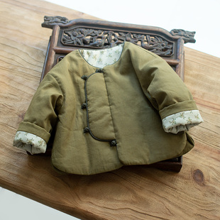 男宝夹棉袄 2025年儿童古风汉服超好看棉服宝宝唐装 男童新中式 冬装