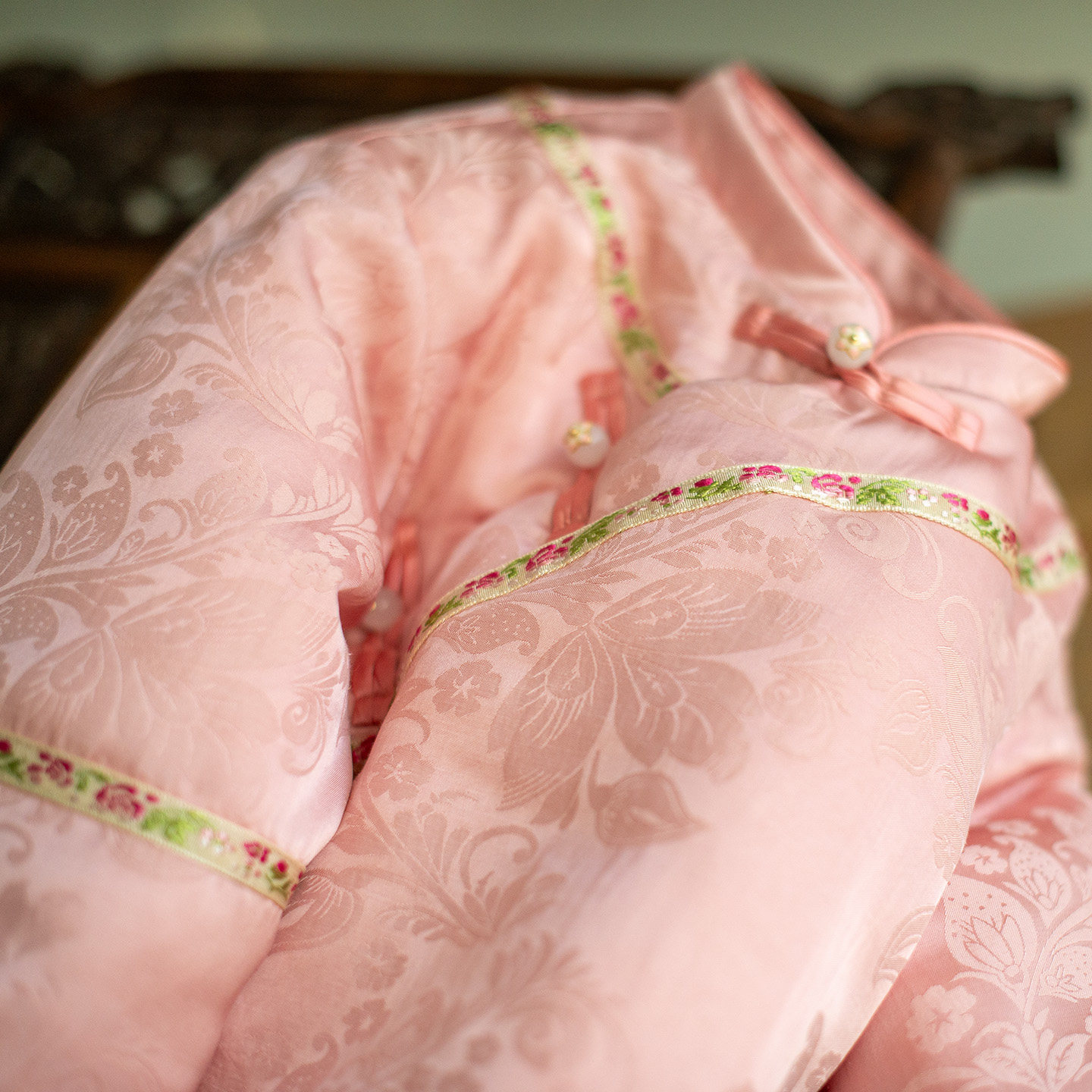 新中式女童超好看冬装棉服女宝国风拜年服中长款公主国潮旗袍棉袄