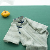 复古民国风旗袍小女孩改良倒大袖 新中式 秋季 长袖 条纹连衣裙 女童装