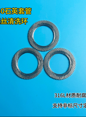 直径40mm石英套管钢丝清洗圈BD-59-40L，316L耐腐蚀套管清洗圈！