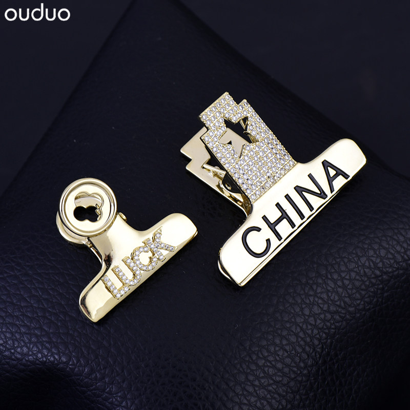 时尚夹子胸针高档百搭个性ins潮胸花西装衣领夹帽夹大衣领花徽章