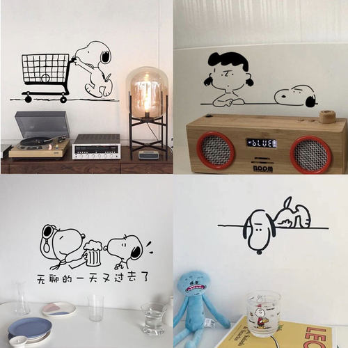 ins网红卡通墙贴纸橱柜玻璃