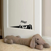 hey偷窥 饰墙贴 饰防撞玻璃门底墙角墙面装 有趣卡通贴纸 创意家装