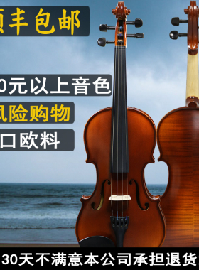 唯欧琳手工实木小提琴初学者入门儿童成人考级欧料进口1434中提琴