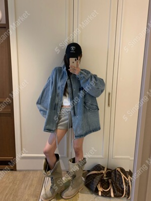 韩国直邮东大门正品代购2026春季新款 virkin 休闲宽松牛仔外套