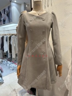 RUHOT 韩国直邮东大门正品 eeyou 2025秋季 优雅双排扣连衣裙 代购