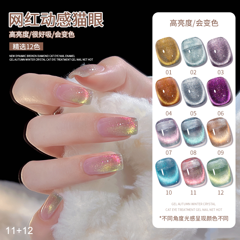 蜜糖小姐指甲油胶网红流行猫眼