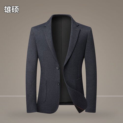 醋纤羊毛男秋冬新款商务休闲西服外套