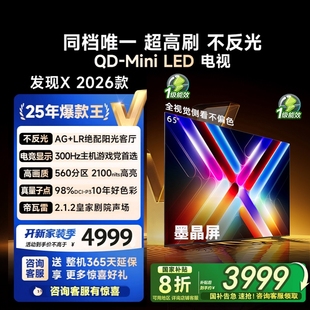 Mini电视65VX5Q 65寸300Hz超高刷墨晶屏QD 海信Vidda发现X 2026款