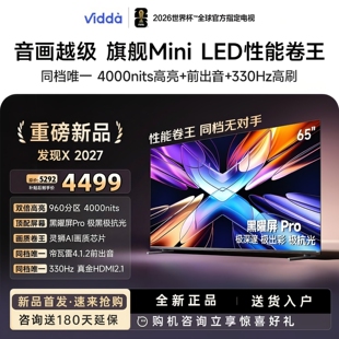 海信Vidda 发现X2027 65英寸MiniLED 抗反光黑曜屏高亮电视65VX5S