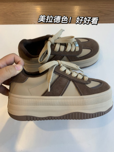 厚底德训鞋！加绒增高美拉德色暴走不累超舒适时尚秋冬休闲鞋女