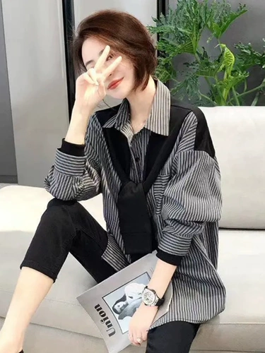 Drag Cool Women's High -Agrade Black -Gray Striped Strip Top Skirts женский дизайн Sense Fashion Wear Variane Temperament 2024 Новые модели